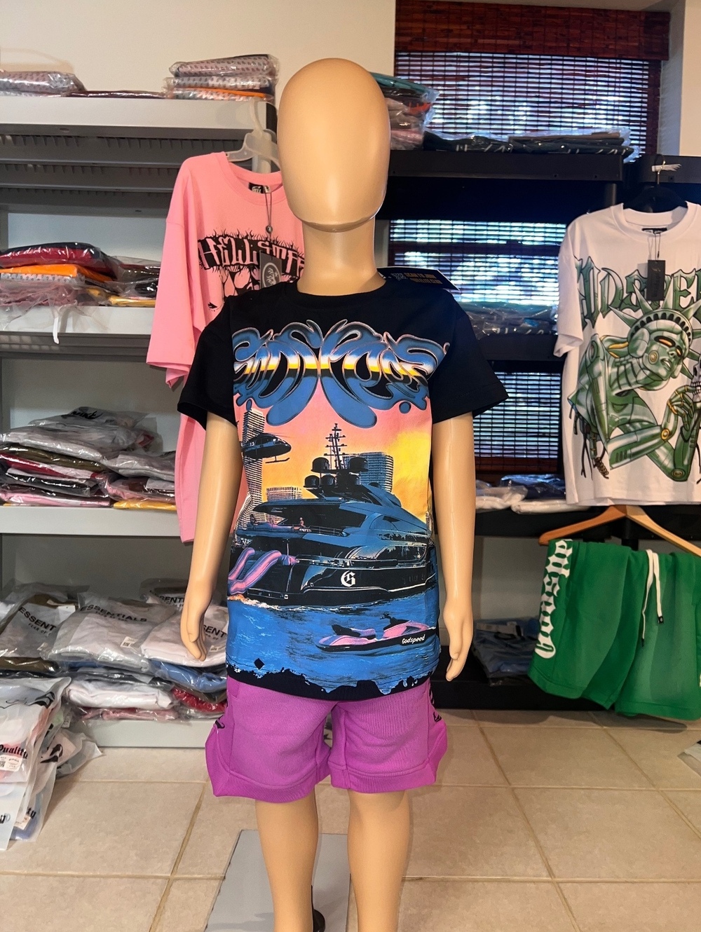 Kids Godspeed shirt/short set 12-13T
